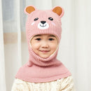 Doitbest 2 to 6 years old Boy girl Beanie Protect neck Cartoon animal Windproof Winter Child knit hat kids girl's Earflap Caps