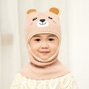 Doitbest 2 to 6 years old Boy girl Beanie Protect neck Cartoon animal Windproof Winter Child knit hat kids girl's Earflap Caps