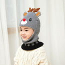 Doitbest 2 to 6 years old Boy girl Beanie Protect neck Cartoon animal Windproof Winter Child knit hat kids girl's Earflap Caps