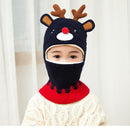 Doitbest 2 to 6 years old Boy girl Beanie Protect neck Cartoon animal Windproof Winter Child knit hat kids girl's Earflap Caps