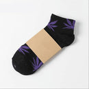 1 Pair Fashion Men Socks Cotton Weed Colorful Male Soft Breathable Short Ankle Socks Maple Leaf Casual Socks Sox Calcetines