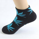 1 Pair Fashion Men Socks Cotton Weed Colorful Male Soft Breathable Short Ankle Socks Maple Leaf Casual Socks Sox Calcetines