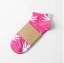 1 Pair Fashion Men Socks Cotton Weed Colorful Male Soft Breathable Short Ankle Socks Maple Leaf Casual Socks Sox Calcetines