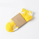 1 Pair Fashion Men Socks Cotton Weed Colorful Male Soft Breathable Short Ankle Socks Maple Leaf Casual Socks Sox Calcetines