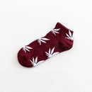1 Pair Fashion Men Socks Cotton Weed Colorful Male Soft Breathable Short Ankle Socks Maple Leaf Casual Socks Sox Calcetines