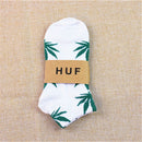 1 Pair Fashion Men Socks Cotton Weed Colorful Male Soft Breathable Short Ankle Socks Maple Leaf Casual Socks Sox Calcetines