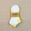 1 Pair Fashion Men Socks Cotton Weed Colorful Male Soft Breathable Short Ankle Socks Maple Leaf Casual Socks Sox Calcetines