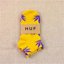 1 Pair Fashion Men Socks Cotton Weed Colorful Male Soft Breathable Short Ankle Socks Maple Leaf Casual Socks Sox Calcetines