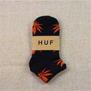 1 Pair Fashion Men Socks Cotton Weed Colorful Male Soft Breathable Short Ankle Socks Maple Leaf Casual Socks Sox Calcetines
