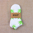 1 Pair Fashion Men Socks Cotton Weed Colorful Male Soft Breathable Short Ankle Socks Maple Leaf Casual Socks Sox Calcetines