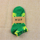 1 Pair Fashion Men Socks Cotton Weed Colorful Male Soft Breathable Short Ankle Socks Maple Leaf Casual Socks Sox Calcetines
