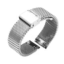 18mm 20mm 22mm 24mm Universal Milanese Watchband Quick Release Watch Band Mesh Stainless Steel Strap Wrist Belt Bracelet Black