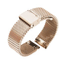 18mm 20mm 22mm 24mm Universal Milanese Watchband Quick Release Watch Band Mesh Stainless Steel Strap Wrist Belt Bracelet Black