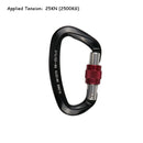 25KN Professional Climbing Carabiner D Shape Aviation Aluminum Safety Lock Outdoor Climbing Ascend Mountaineering Equipment