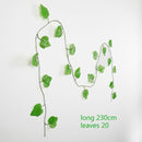 230cm green silk artificial Hanging ivy leaf plants vines leaves 1Pcs diy For Home Bathroom Decoration Garden Party Decor