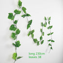 230cm green silk artificial Hanging ivy leaf plants vines leaves 1Pcs diy For Home Bathroom Decoration Garden Party Decor