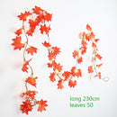 230cm green silk artificial Hanging ivy leaf plants vines leaves 1Pcs diy For Home Bathroom Decoration Garden Party Decor