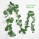 230cm green silk artificial Hanging ivy leaf plants vines leaves 1Pcs diy For Home Bathroom Decoration Garden Party Decor