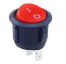 1pc Red Black White ON/OFF Round Rocker Toggle Switch 6A/250VAC 10A 125VAC Power switch cap with Plastic Push Button Switch 2PIN