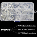 270/135/120pcs 2.8/4.8/6.3mm Crimp Terminals Insulated Seal Electrical Wire Connectors Crimp Terminal Connector Assortment Kit