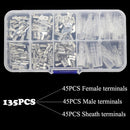 270/135/120pcs 2.8/4.8/6.3mm Crimp Terminals Insulated Seal Electrical Wire Connectors Crimp Terminal Connector Assortment Kit