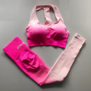 New ombre seamless leggings for women high waist yoga pants sexy booty legging scrunch butt pink fitness legging sports tights