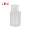60/100/120/150/180/200ml Push Down Empty Pump Dispenser For Nail Polish Remover Alcohol Clear Bottle Storage Bottle