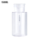 60/100/120/150/180/200ml Push Down Empty Pump Dispenser For Nail Polish Remover Alcohol Clear Bottle Storage Bottle