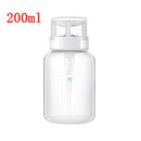 60/100/120/150/180/200ml Push Down Empty Pump Dispenser For Nail Polish Remover Alcohol Clear Bottle Storage Bottle