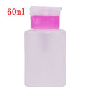60/100/120/150/180/200ml Push Down Empty Pump Dispenser For Nail Polish Remover Alcohol Clear Bottle Storage Bottle