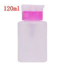 60/100/120/150/180/200ml Push Down Empty Pump Dispenser For Nail Polish Remover Alcohol Clear Bottle Storage Bottle