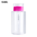 60/100/120/150/180/200ml Push Down Empty Pump Dispenser For Nail Polish Remover Alcohol Clear Bottle Storage Bottle