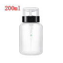 60/100/120/150/180/200ml Push Down Empty Pump Dispenser For Nail Polish Remover Alcohol Clear Bottle Storage Bottle