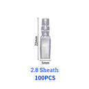 100Pcs/lot 2.8/4.8/6.3mm Female and male Crimp Terminal Connector Gold Brass/Silver Car Speaker Electric Wire Connectors Set