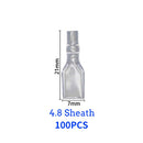 100Pcs/lot 2.8/4.8/6.3mm Female and male Crimp Terminal Connector Gold Brass/Silver Car Speaker Electric Wire Connectors Set