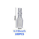 100Pcs/lot 2.8/4.8/6.3mm Female and male Crimp Terminal Connector Gold Brass/Silver Car Speaker Electric Wire Connectors Set