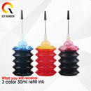 30ML Refill Dye Ink Kit For Epson Canon HP Brother Lexmark DELL Kodak Inkjet Printer Cartridge Printer for hp 302 301 652 21 901