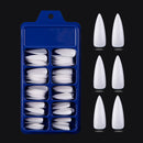 100pcs Long Stiletto Artificial Fake Nails Black Full Cover Impress Press On Nails False Tips Fingernails Woman Manicure