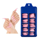 100pcs Long Stiletto Artificial Fake Nails Black Full Cover Impress Press On Nails False Tips Fingernails Woman Manicure