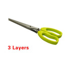 15CM Minced 5 Blades Stainless Steel Kitchen Scissors Herb Cutter Shredded Rosemary Scallion Cutter Herb Chopped Tool Cut 2020