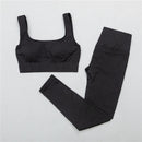 2/3Pcs Sports Yoga Set Women Tracksuit Athletic High Waist Seamless Leggings Outfit Workout Sportswear Gyms Crop Top Sports Bra