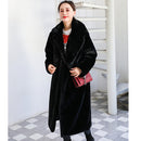 2021 New Women Winter Warm Faux Fur Coat Thick Women Long Coat Turn Down Collar Women Warm Coat Casaco Feminino
