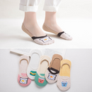 5 Pairs Lot Cotton Women Socks Female Casual Boat 3D Pack Cartoon Harajuku Unicron Cat Cute Invisiable Funny Girl Ankle Sock Set