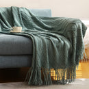 Inya Throw Blanket Textured Solid Soft Sofa Couch Cover Decorative Knitted Blanket Weighted Knit Blanket