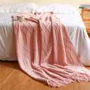 Inya Throw Blanket Textured Solid Soft Sofa Couch Cover Decorative Knitted Blanket Weighted Knit Blanket