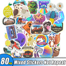 10/80 Pcs Universe Outer Space Stickers UFO Alien Astronaut for Laptop Skateboard Computer Guitar Kids Cartoon Sticker Decal Toy