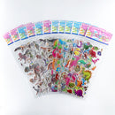 12 Sheets/Pack Cute Bulk 3D Puffy Stickers for Kids Scrapbooking Laptop Mobile Phone Decoration Girl Boy Birthday Gift
