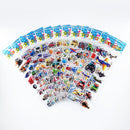 12 Sheets/Pack Cute Bulk 3D Puffy Stickers for Kids Scrapbooking Laptop Mobile Phone Decoration Girl Boy Birthday Gift