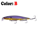 1Pcs Laser Minnow Hard Fishing Lure 11cm 13.8g Artificial Bait Sinking Slowly 3D Eyes Wobbler Tackle For Pike Bass Carp Swimbait