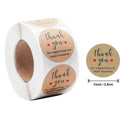 Thank You Stickers Labels Seals Thank You for Supporting My Small Business Stickers Roll Round Kraft Pink Black Labels For Shop